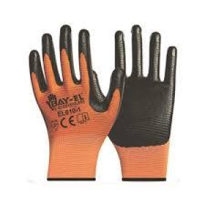 BAYEL ZEBRA ELDİVEN EKO TURUNCU-SİYAH 10" EL008