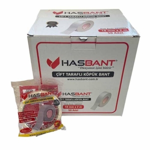 HASBANT ÇİFT TARAFLI KÖPÜK BANT 18MM*2MT