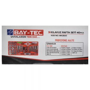 BAYTEC KILAVUZ PAFTA SETİ 40PCS MK2600