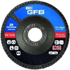 GFB ZİRKONYUM FLAP DİSK ZIMPARA 115*40 KUM-MAVİ 2321 .