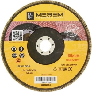 MEŞEM 4033 FLAP DİSK ZIMPARA KIRMIZI 180 MM 60 KUM 