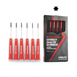 *İZELTAŞ ELEKTRONİKÇİ TİP KLEMENS TORX UÇLU TORNAVİDA TAKIMI 6 PARÇA 4530001006