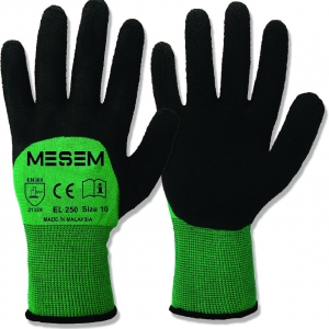 MEŞEM EL250 YEŞİL-SİYAH SOFT LATEX ELDİVEN 3/4