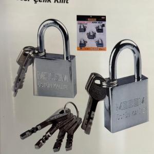 MEŞEM 341 MASTER ÇELİK ASMA KİLİT 55 MM 4 LÜ SET