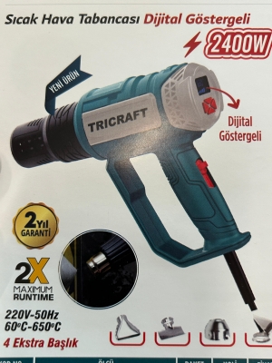 TRİCRAFT 7541 SICAK HAVA TABANCASI DİJİTAL