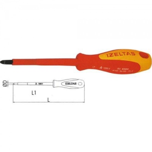 İZELTAŞ 1000V İZOLELİ ELEKTRİKÇİ YILDIZ UÇLU TORNAVİDA 6*100 4145186100